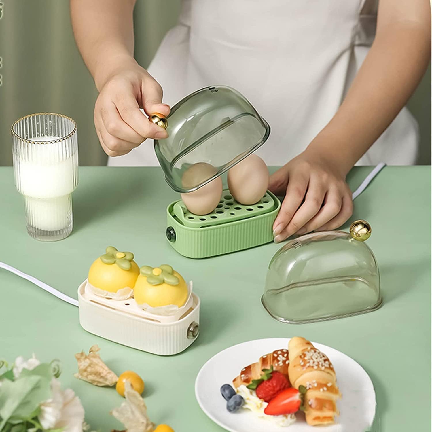 Chytrý vařič vajec – kompaktní a efektivní, 2 vejce 2