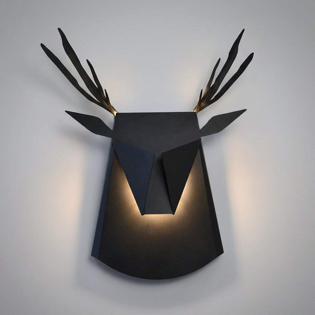 Dekorativní nástěnná lampa Silueta jelena + Měkké LED osvětlení + Rustikální styl + 38 cm x 35 cm 5