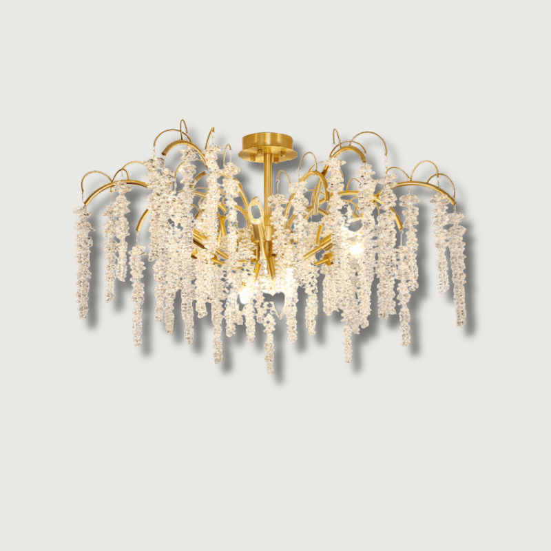 Designová stropní lampa s přírodní strukturou a jemným světlem 1