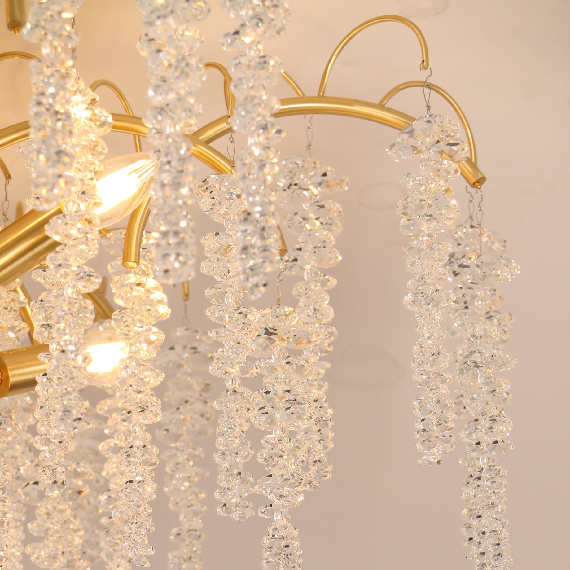 Designová stropní lampa s přírodní strukturou a jemným světlem 4