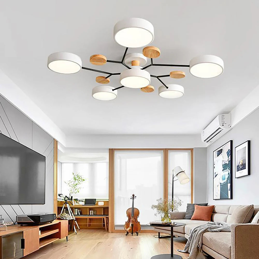 Designová tenká stropní lampa s ručně dokončenými detaily 0