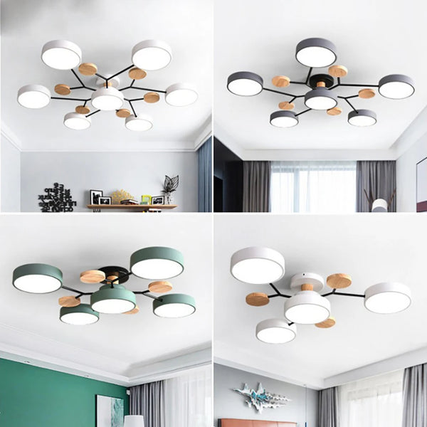 Designová tenká stropní lampa s ručně dokončenými detaily 1
