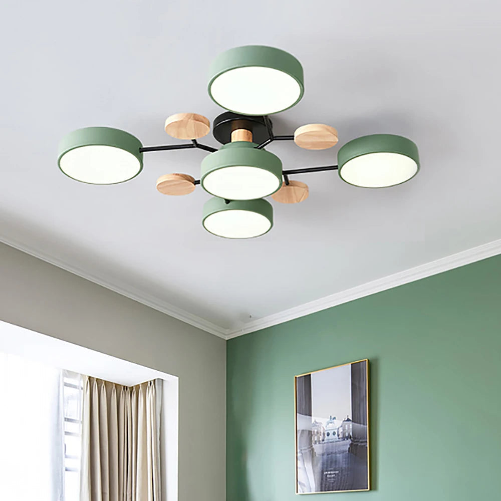 Designová tenká stropní lampa s ručně dokončenými detaily 3