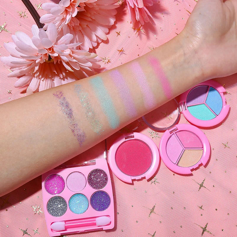 Dětská make-up sada s růžovou tematikou – omyvatelná herní sada pro malé princezny 1