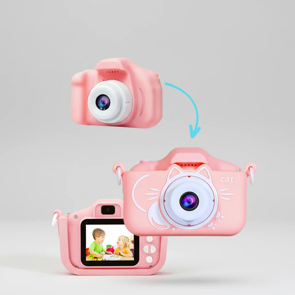 Dětský fotoaparát 12MP s HD videem, 64GB karta, odolný design, ideální pro kreativní 11