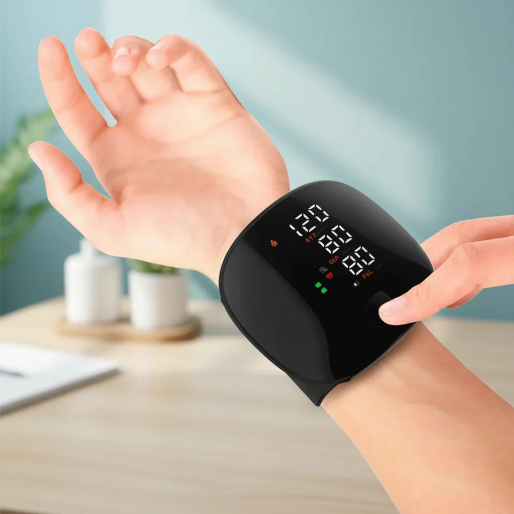 Digitální tlakoměr na zápěstí s automatickým měřením a USB nabíjením, ideální pro domácí použití 0