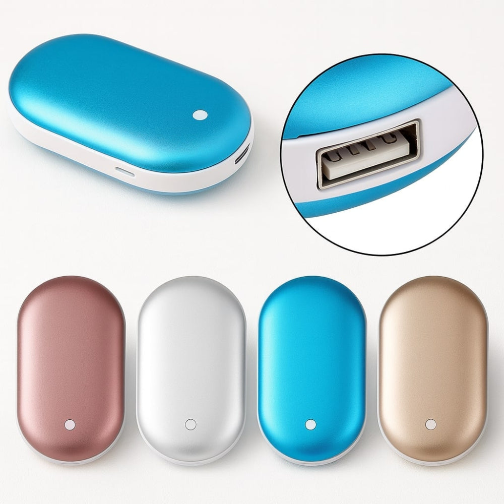 Dobíjecí ohřívač rukou s vestavěnou powerbankou – přenosný design s úchopem 7