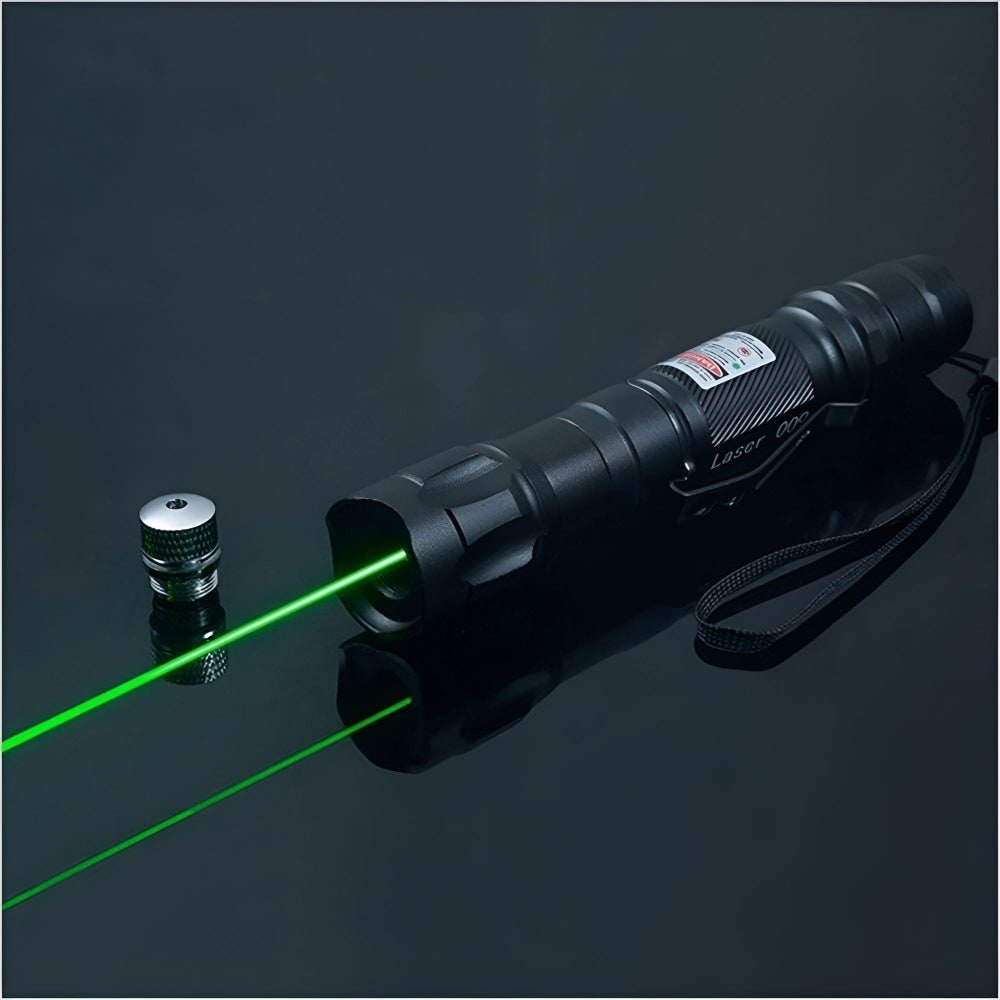 Dobíjecí zelené laserové ukazovátko s USB, dlouhým dosahem a odolnou hliníkovou konstrukcí 2
