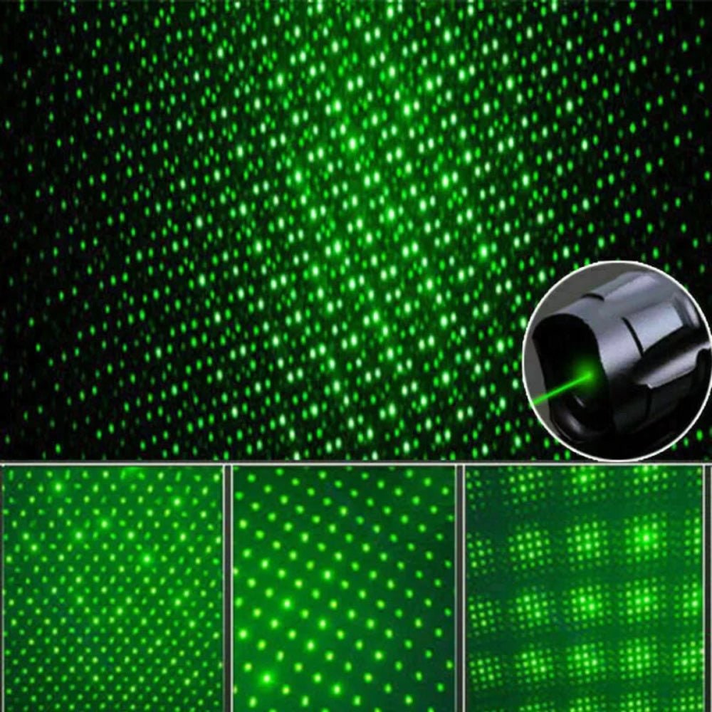 Dobíjecí zelené laserové ukazovátko s USB, dlouhým dosahem a odolnou hliníkovou konstrukcí 5