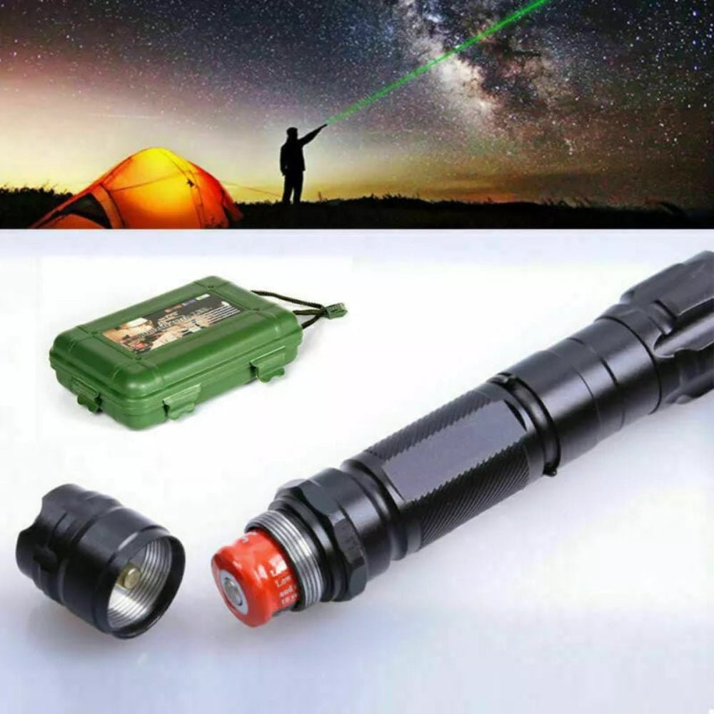 Dobíjecí zelené laserové ukazovátko s USB, dlouhým dosahem a odolnou hliníkovou konstrukcí 6