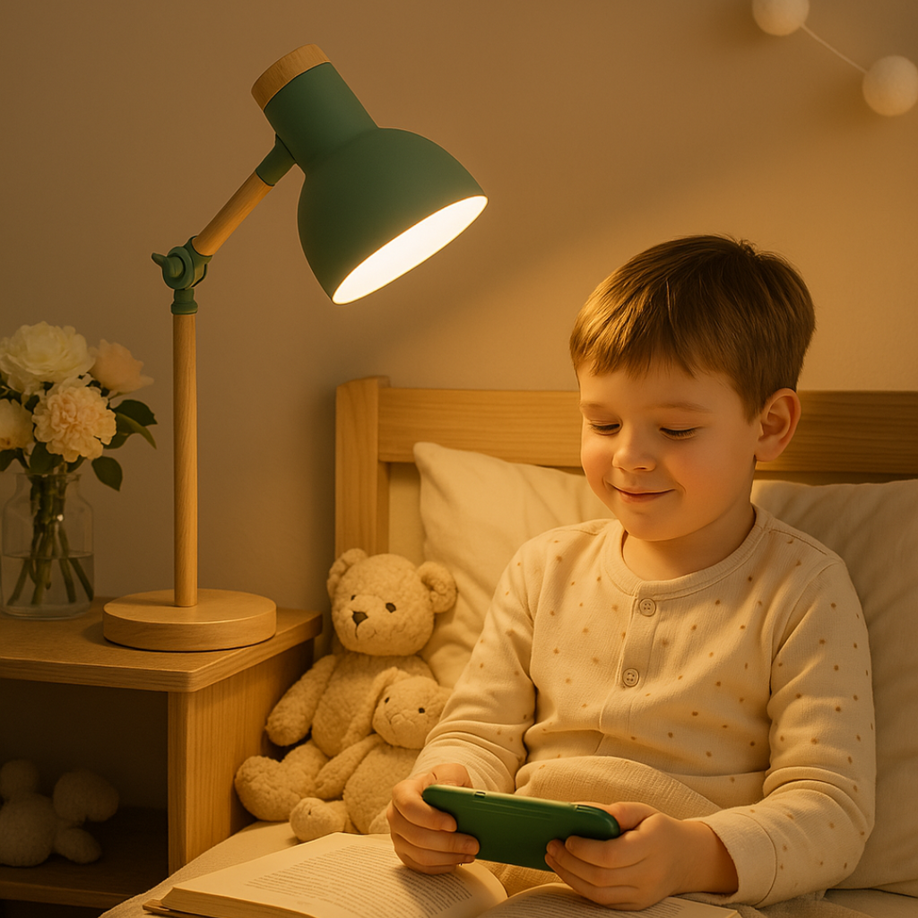 Dřevěná stolní lampa v severském stylu 4