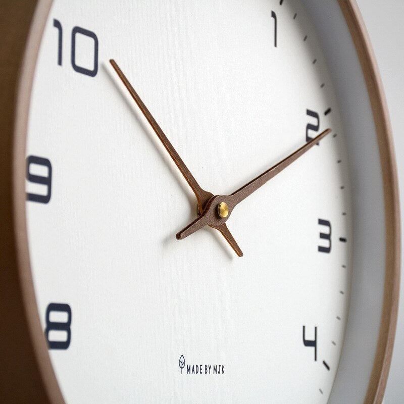 Dřevěné nástěnné hodiny s quartz mechanismem, skandinávský minimalistický design, elegantní a moderní 2