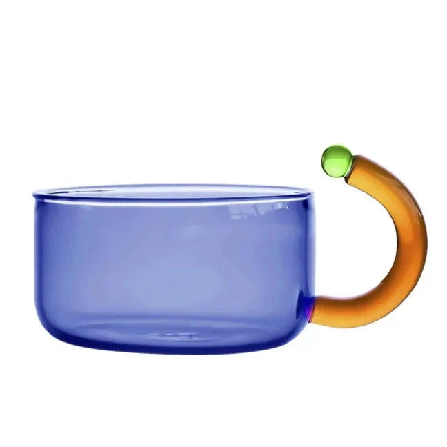 Elegantní borosilikátová čajová sada s jedinečným designem a zářivými barvami - vhodná do myčky nádobí, hrnek 80 ml, konvice 400 ml 7