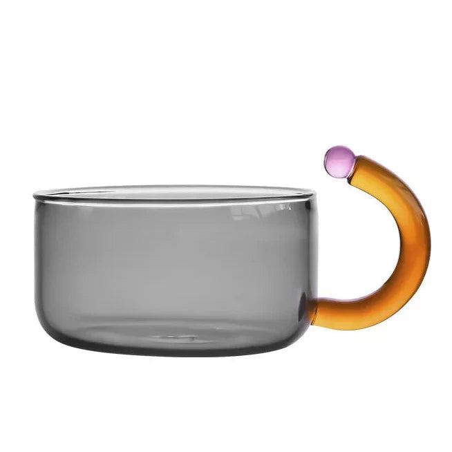 Elegantní borosilikátová čajová sada s jedinečným designem a zářivými barvami - vhodná do myčky nádobí, hrnek 80 ml, konvice 400 ml 8