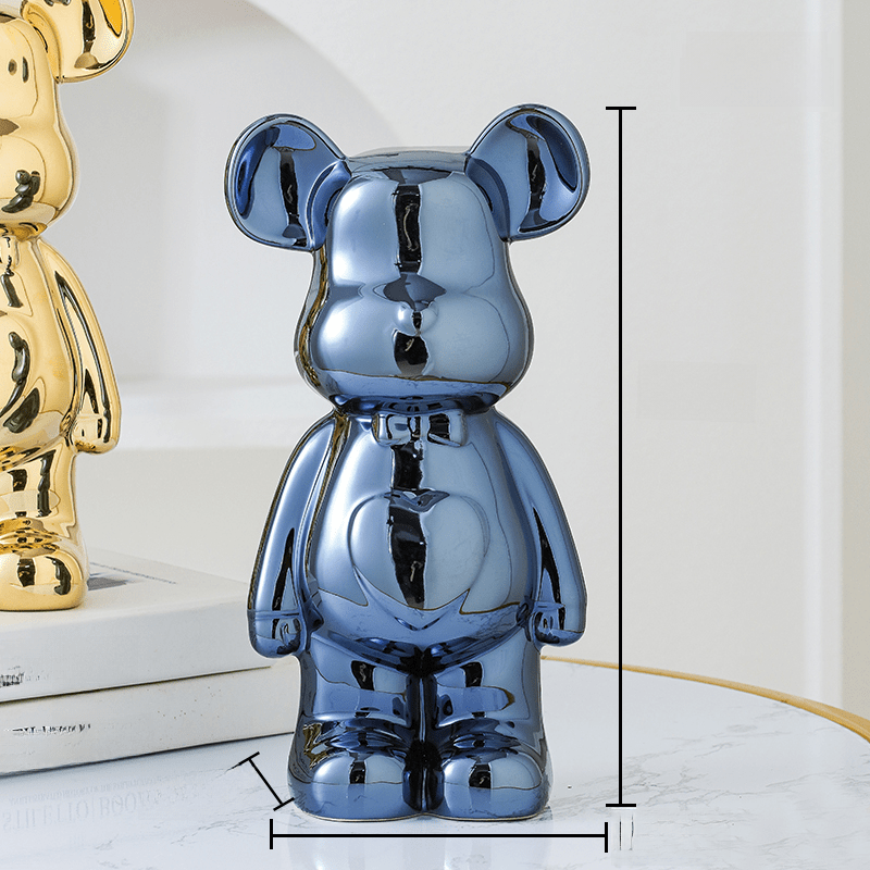 Elegantní figurka medvídka pro moderní dekoraci 0