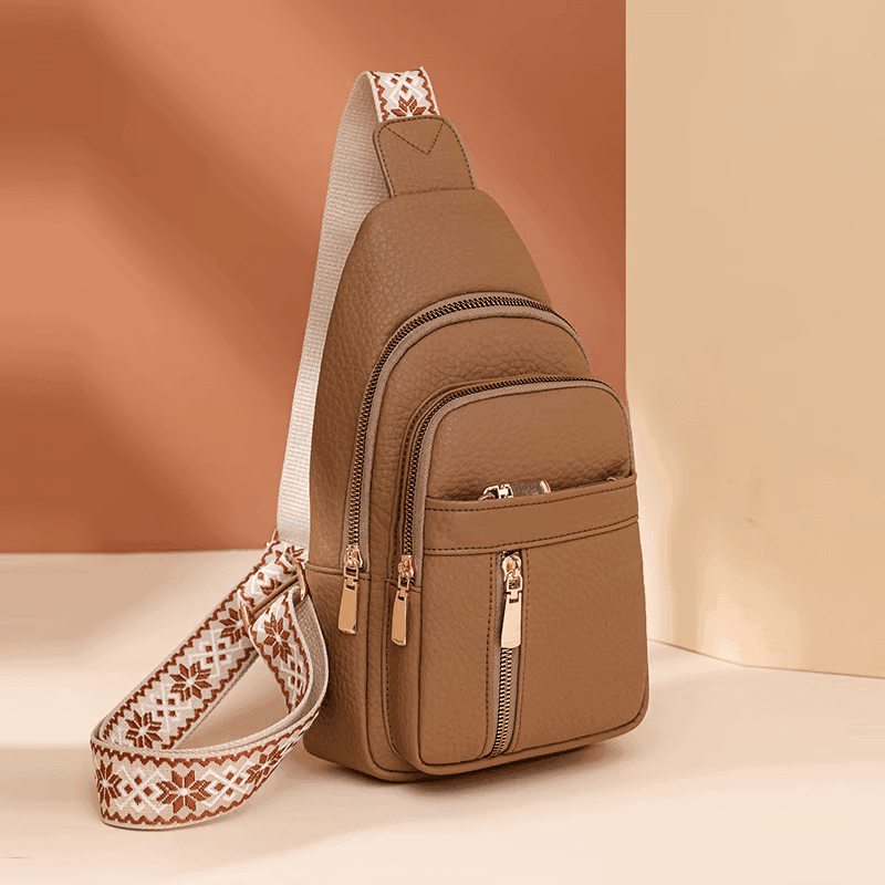 Elegantní kožená kabelka přes rameno pro elegantní ženy 6