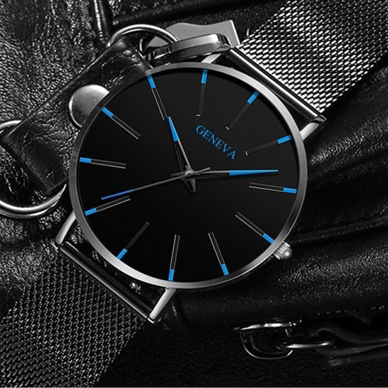 Elegantní pánské quartzové hodinky s minimalistickým designem - nerezová ocel 4