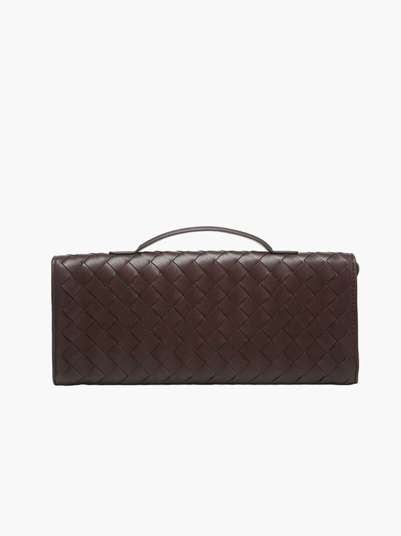 Elegantní pletená kabelka se zlatou přezkou 5