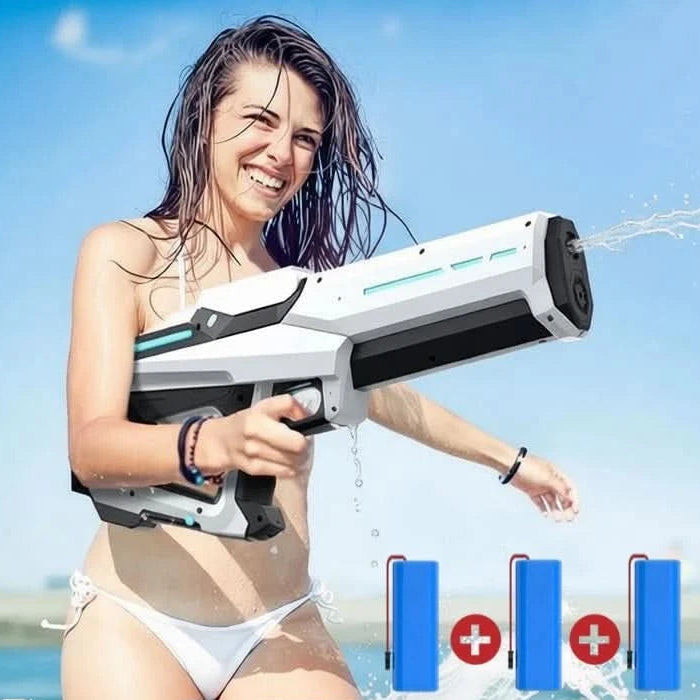 Elektrická vodní pistole s dobíjecím provozem, ergonomickou rukojetí a lehkou ABS konstrukcí, ideální pro 4
