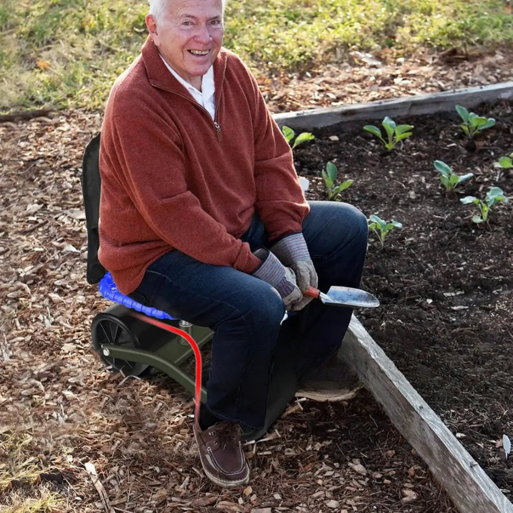 Ergonomická, nastavitelná zahradní židle s rotací 360° a odolnou ocelí - pohodlný zahradní nábytek pro zábavu bez bolesti 2