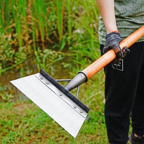Ergonomická zahradní lopata z nerezové oceli pro pohodlné kopání a údržbářské práce – stříbrná, dostupná v různých velikostech 3