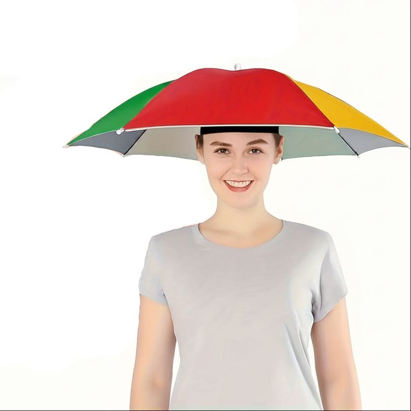 Hands-free deštníková čepice s UV ochranou, lehký a nastavitelný design, ideální pro ochranu 2