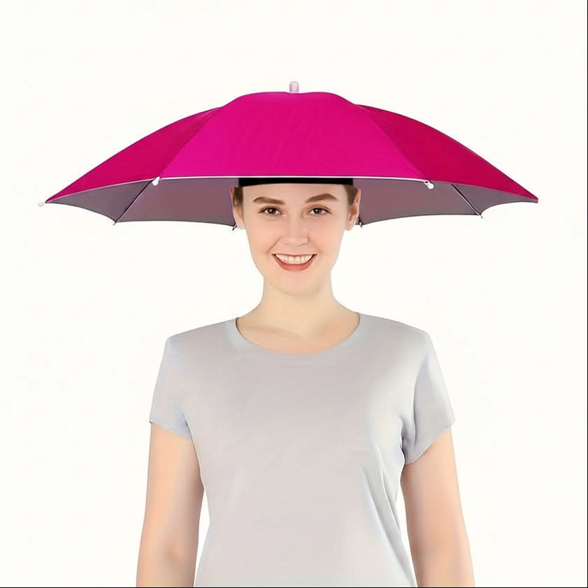 Hands-free deštníková čepice s UV ochranou, lehký a nastavitelný design, ideální pro ochranu 3