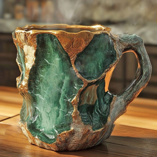 Hrnek na kávu z minerálního křišťálu, elegantní design, 300 ml – jedinečný styl a funkčnost 0