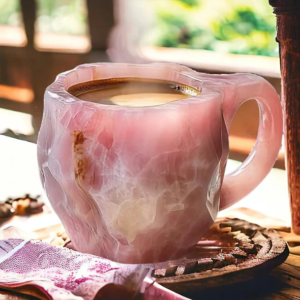 Hrnek na kávu z minerálního křišťálu, elegantní design, 300 ml – jedinečný styl a funkčnost 4