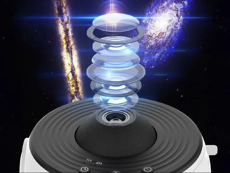 Hvězdný projektor s rotací 360° a 12 efekty pro vytvoření útulné atmosféry v ložnici - HD projekce s nastavitelným ostřením 0