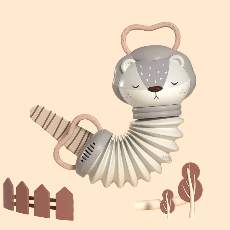 Interaktivní dětská harmonika s chrastítkem – barevná a vzdělávací pro miminka 4