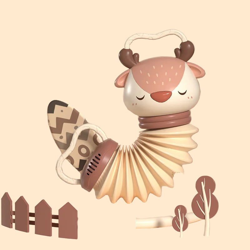 Interaktivní dětská harmonika s chrastítkem – barevná a vzdělávací pro miminka 5