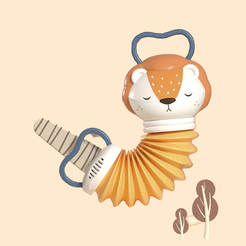 Interaktivní dětská harmonika s chrastítkem – barevná a vzdělávací pro miminka 6