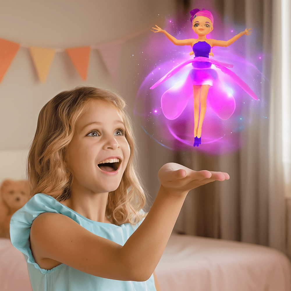 Interaktivní létající víla s ručním ovládáním a LED světly 0