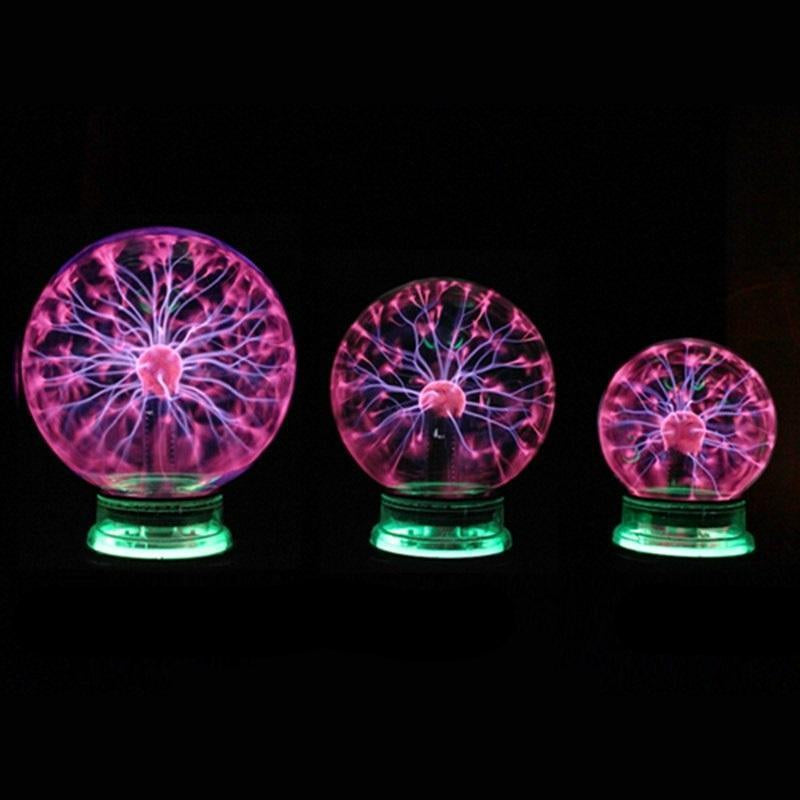 Interaktivní noční světlo PlasmaNova s plazmovou koulí - Noční světlo na baterie do ložnice se světelným efektem 3