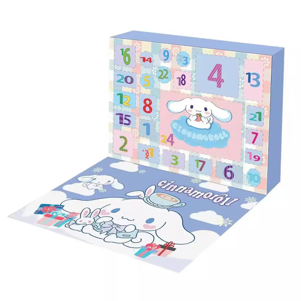 Kawaii adventní kalendář Cinnamoroll s klíčenkami – rozkošné anime figurky pro děti, ideální na svátky 2