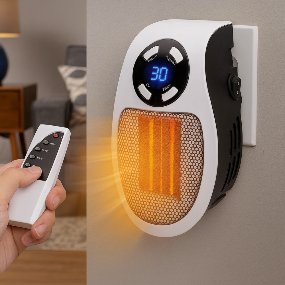 Kompaktní elektrické topení s dálkovým ovládáním a programovatelným časovačem, úsporné nást 0