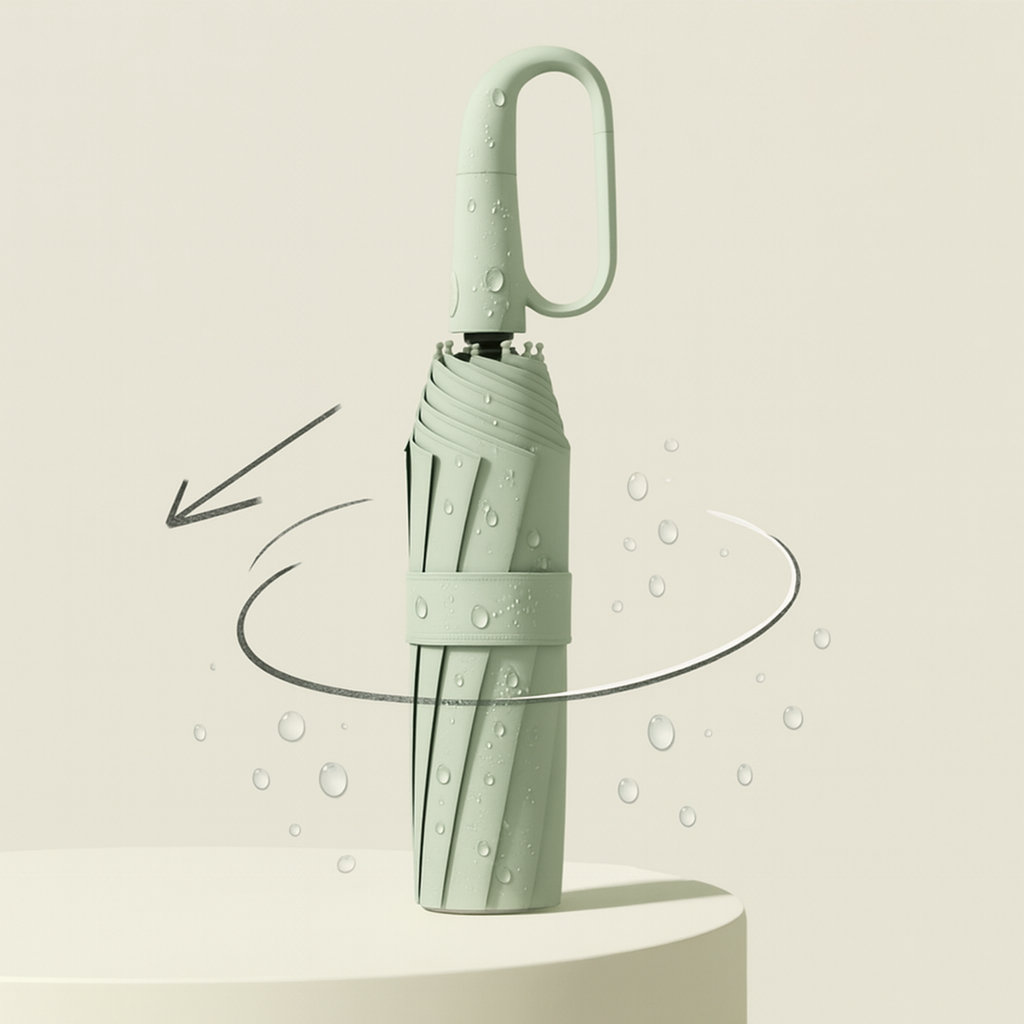 Kompaktní, voděodolný cestovní deštník s větruodolnou konstrukcí a reflexním materiálem – ideální do každého počasí 4