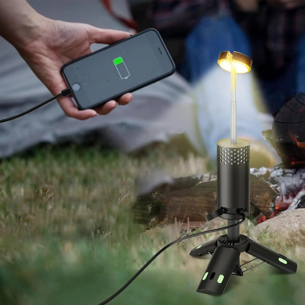 Kompaktní dobíjecí LED kempingová svítilna s magnetickým stojánkem – 10 000 mAh 5