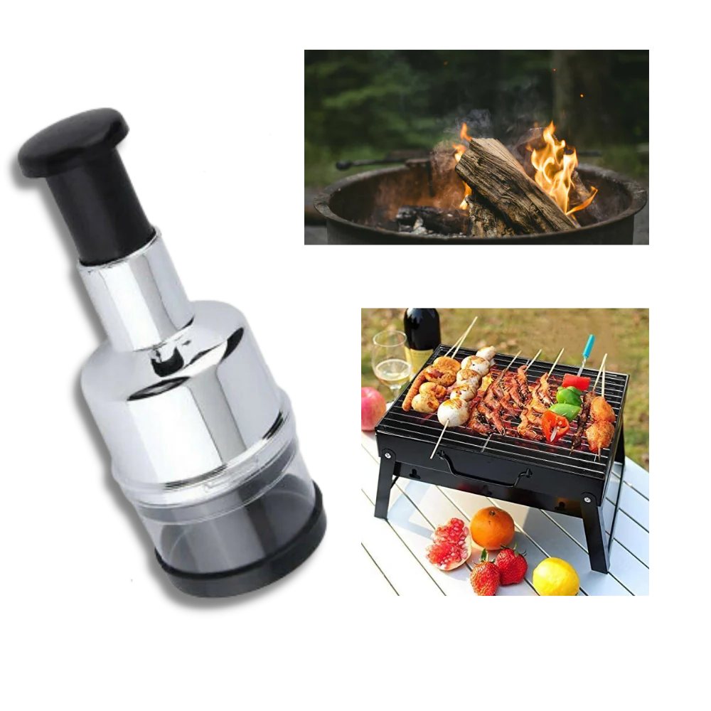 Kompaktní nerezový sekáček na zeleninu a česnek pro efektivní vaření 4