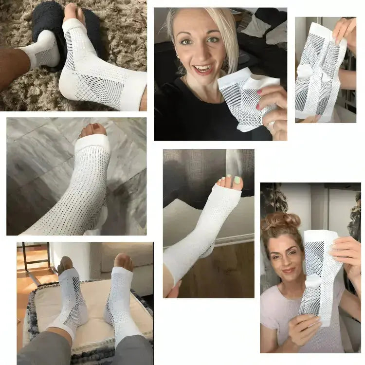 Kompresní ponožky pro ženy i muže – prodyšné a pohodlné, zlepšují krevní oběh, ideální do práce i na sport 3