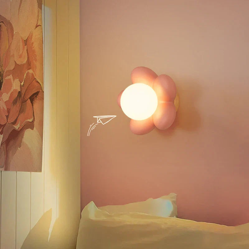 Krémová nástěnná lampa Romantické osvětlení 2