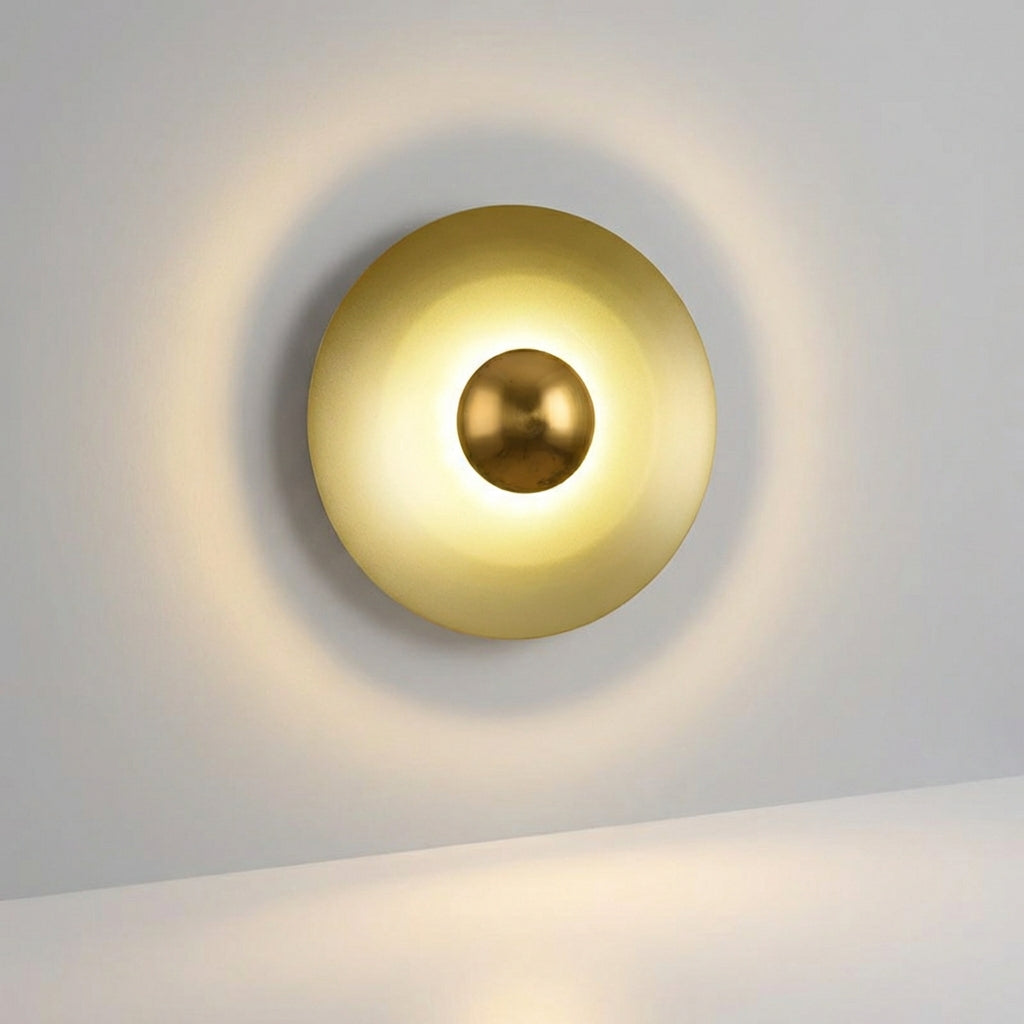 Kulatá LED nástěnná lampa se zlatou povrchovou úpravou – moderní nástěnná svítidla do ložnic a obývacích pokojů 6