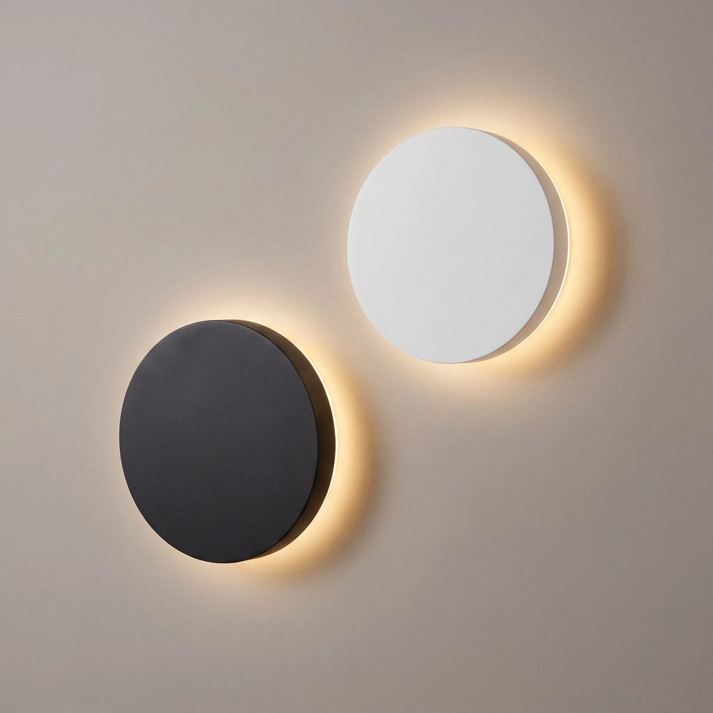 Kulaté nástěnné svítidlo LED s dotykovým stmíváním, minimalistický design v černé nebo bí 0