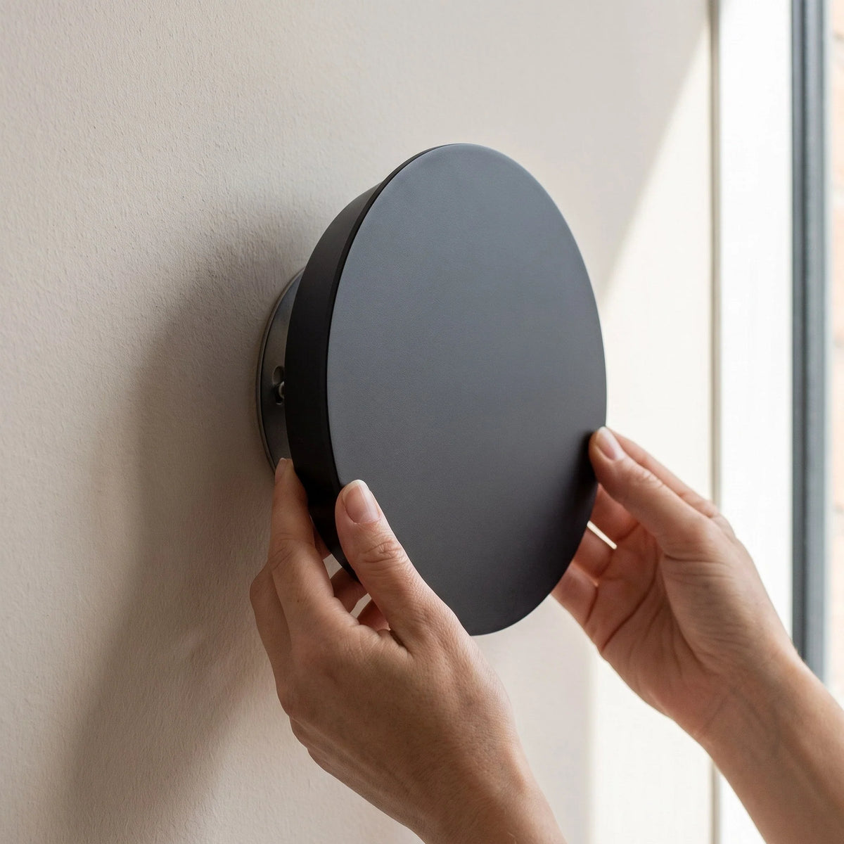 Kulaté nástěnné svítidlo LED s dotykovým stmíváním, minimalistický design v černé nebo bí 5