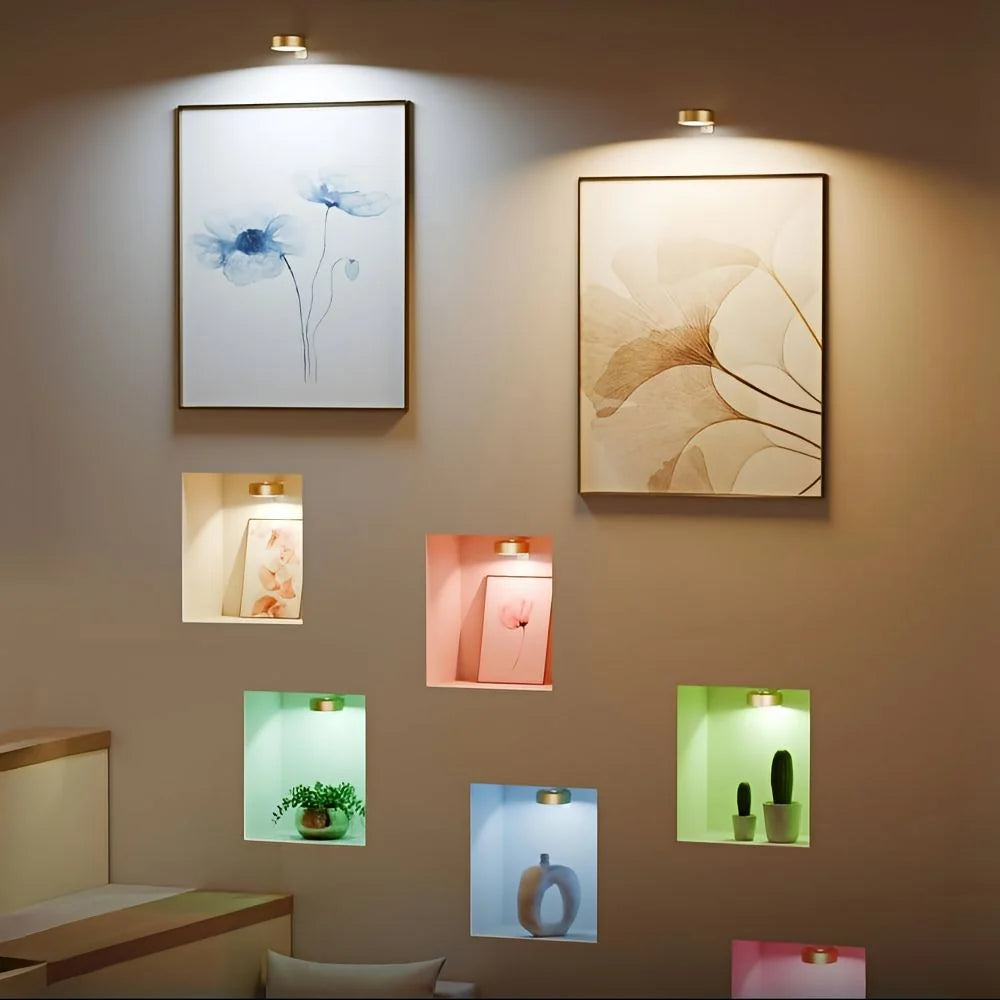 LED bodová světla s dálkovým ovládáním a nastavitelným jasem, bezdrátová dobíjecí sada ide 2