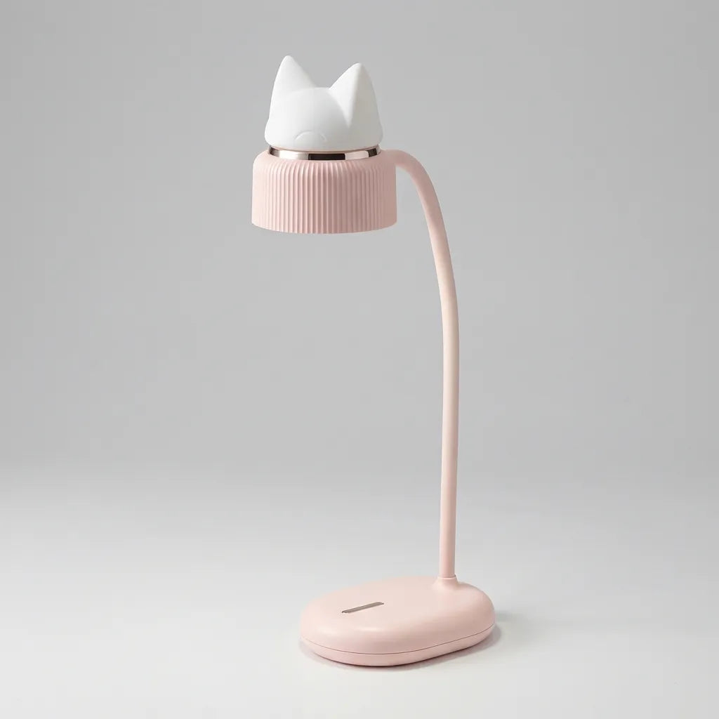 LED Noční Lampa pro Děti s Dotykovým Ovládáním a USB Nabíjením – Tvar Kočky, Měkké Světlo 2