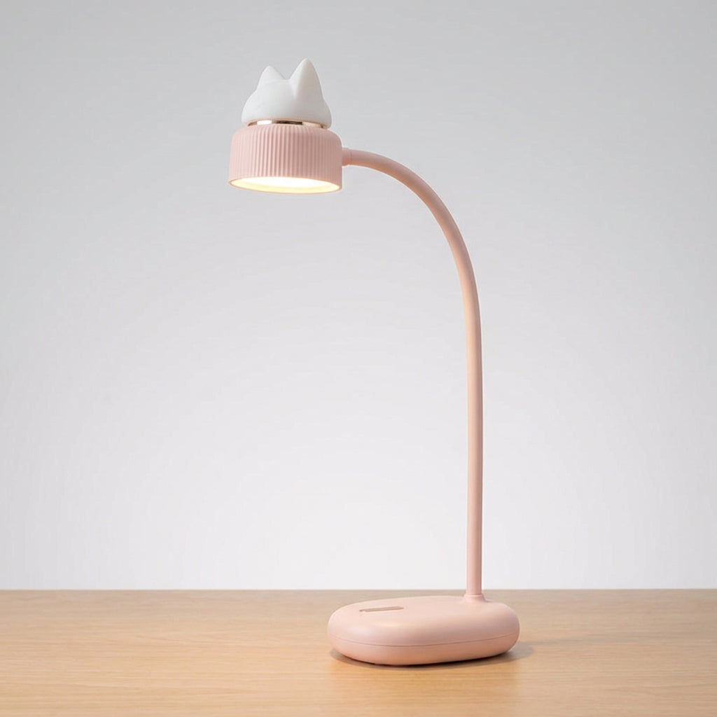 LED Noční Lampa pro Děti s Dotykovým Ovládáním a USB Nabíjením – Tvar Kočky, Měkké Světlo 4
