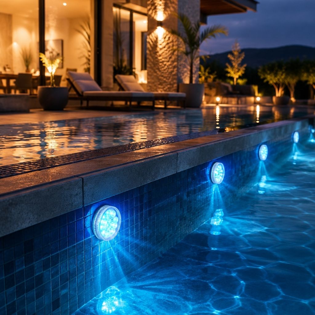 LED světlo do bazénu s dálkovým ovládáním, barevnými režimy a vodotěsným ponorným design 2