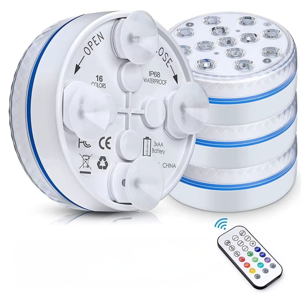 LED světlo do bazénu s dálkovým ovládáním, barevnými režimy a vodotěsným ponorným design 8